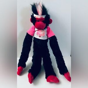Charming Black and Pink Plush Monkey
